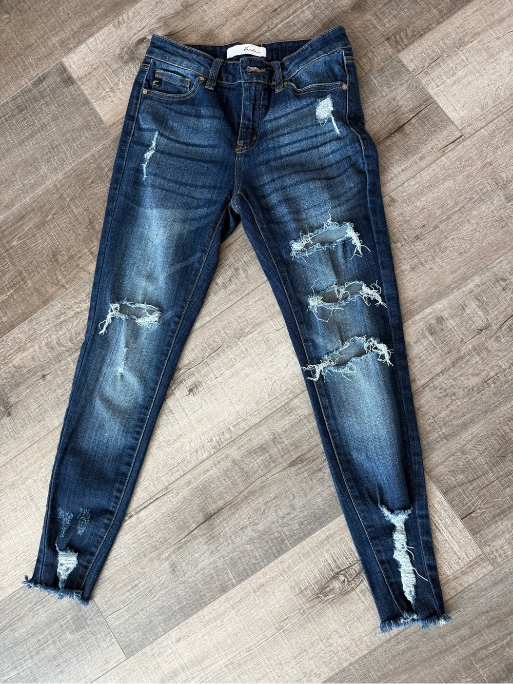 KanCan Dark Blue Distressed Skinny Jeans